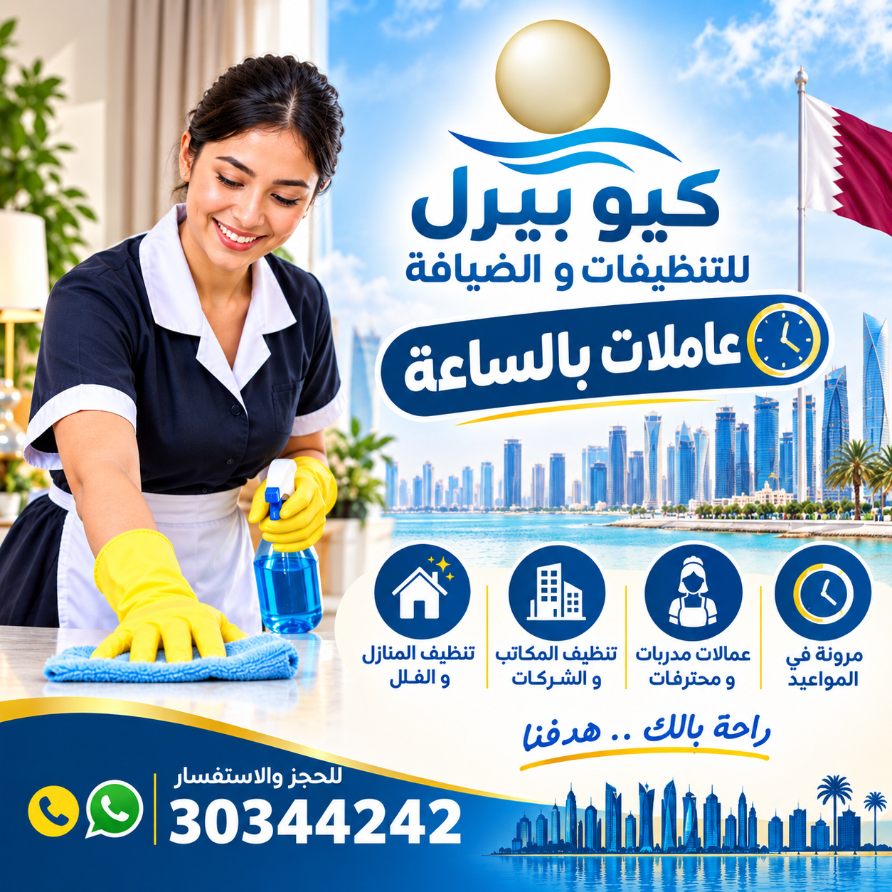 عاملات بالساعة